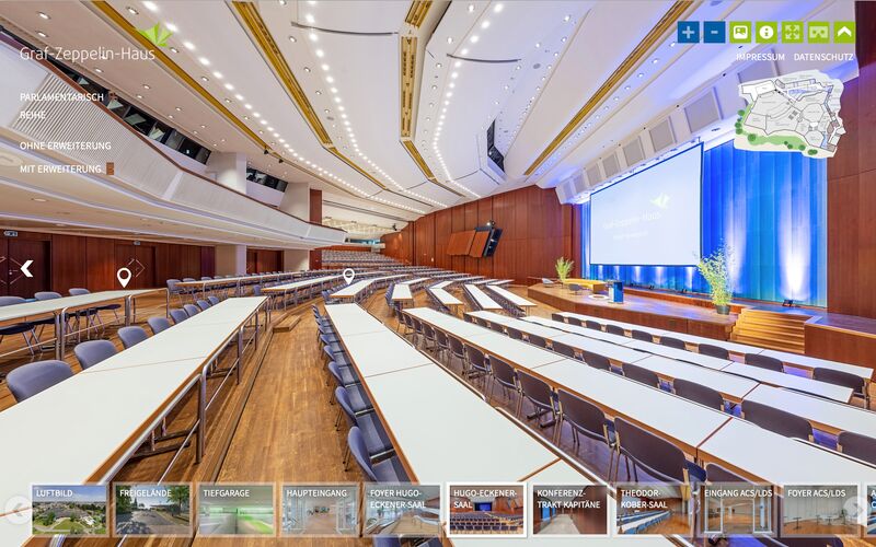 Screenshot der 360°-Tour durchs GZH